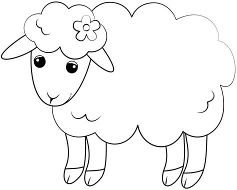 Sheep Outline Printable